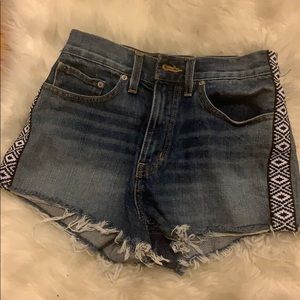 Cutoff jean shorts